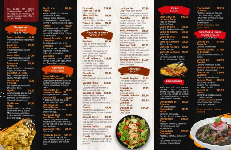 Menu La Hueca