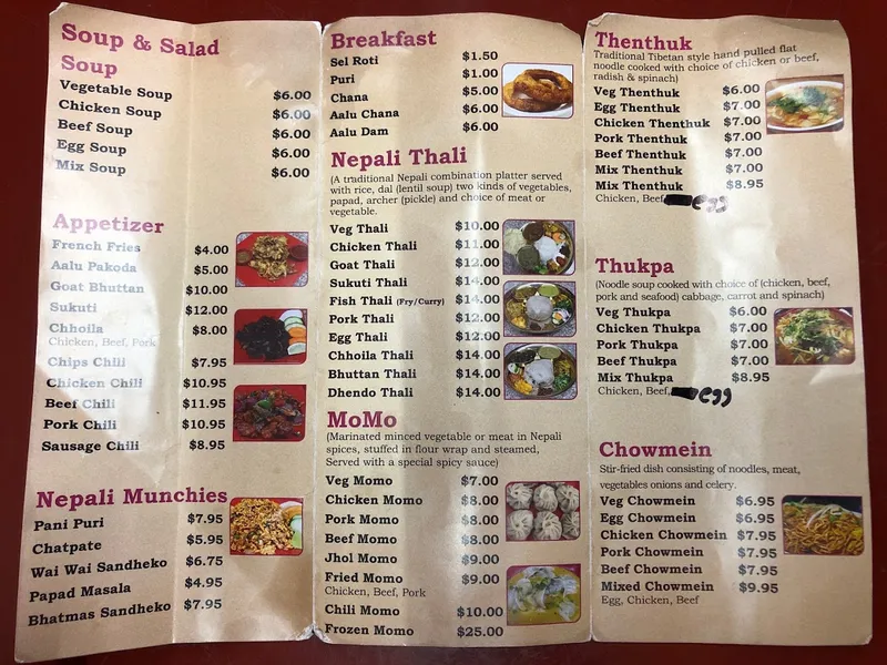 Menu Gorkhali