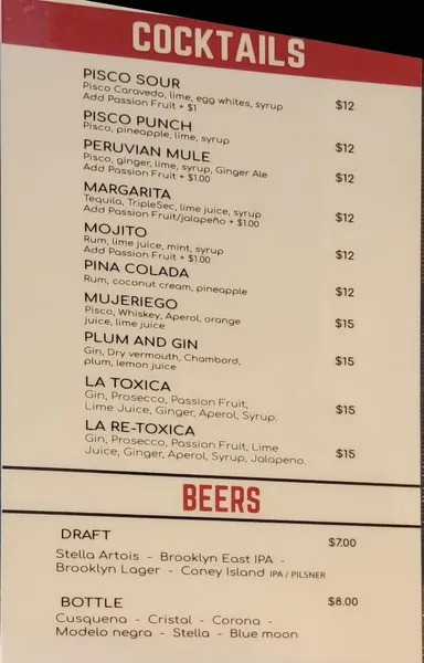 Menu Pollo D'Oro