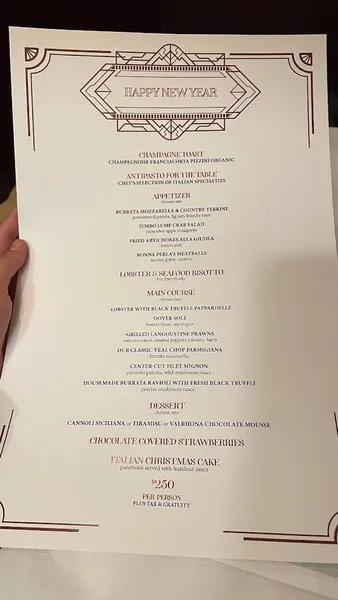 Menu Trattoria Dell'Arte