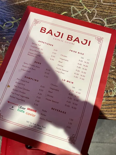 Menu Baji Baji