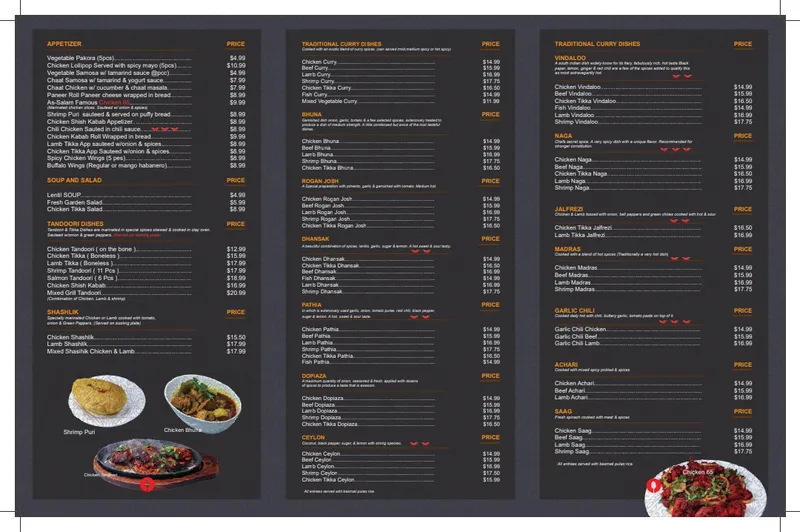 Menu As-Salam Diner & Kabab House