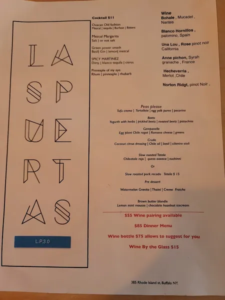 Menu Las Puertas Buffalo