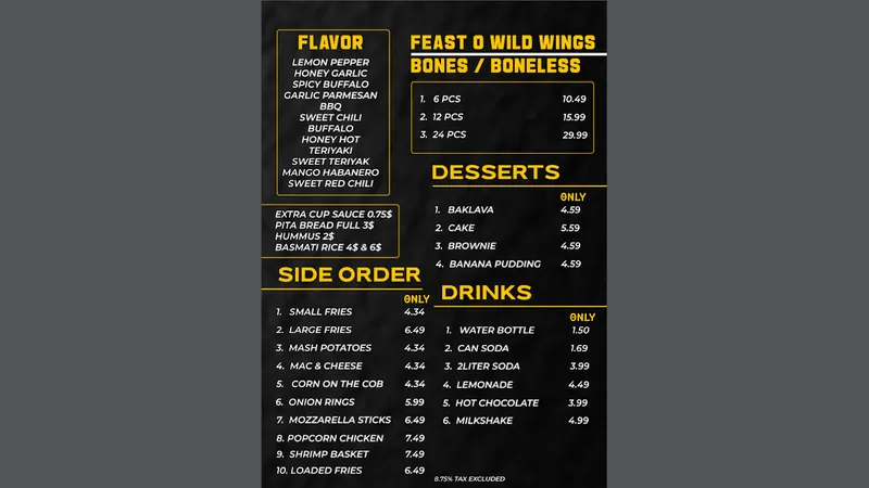 Menu Halal Feast Ó