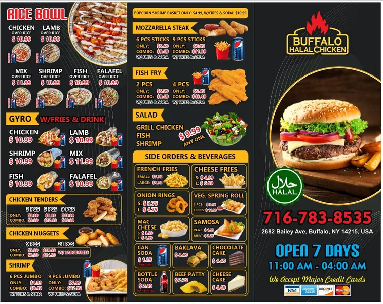 Menu Buffalo Halal Chicken