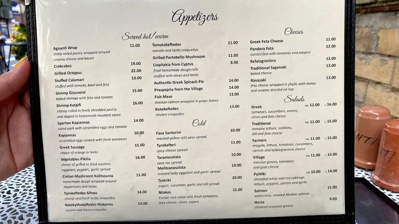 Menu Agnanti