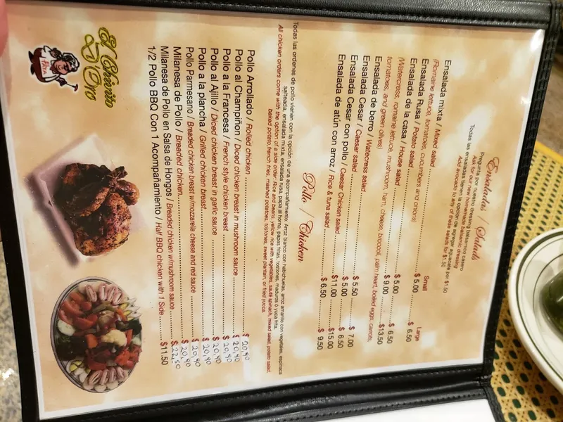 Menu El Chivito D'Oro