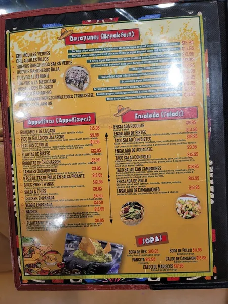 Menu Mexico Diner