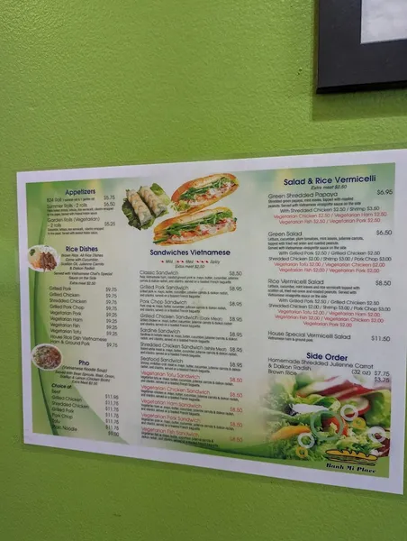 Menu Banh Mi Place