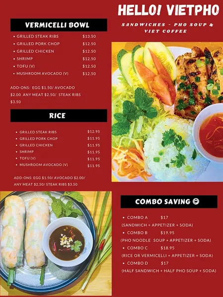 Menu Hello Vietpho