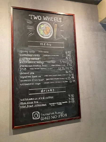 Menu Two Wheels