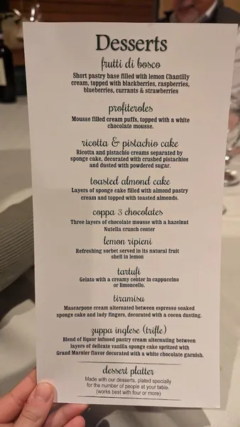 Menu Lucano