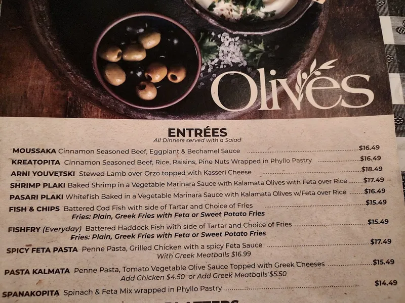 Menu Olives