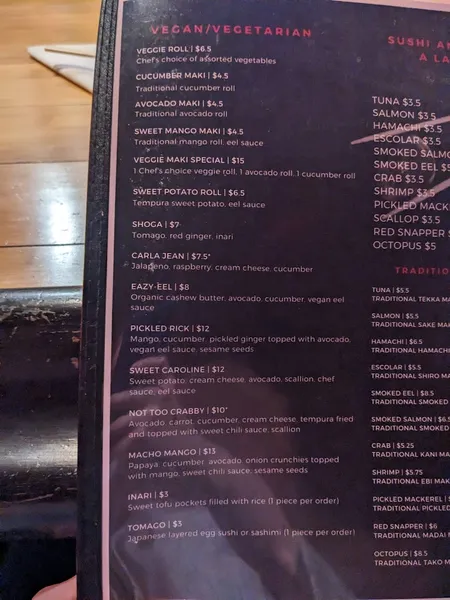 Menu Poké Sushi