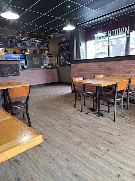 Dining ambiance of restaurant Allentown Pizza 1