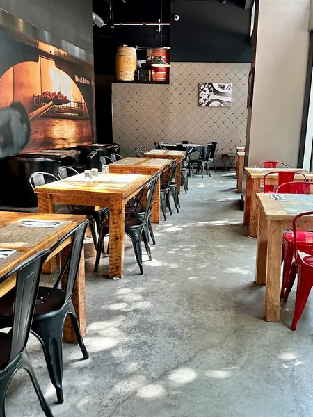 Dining ambiance of restaurant Hearth + Press 1