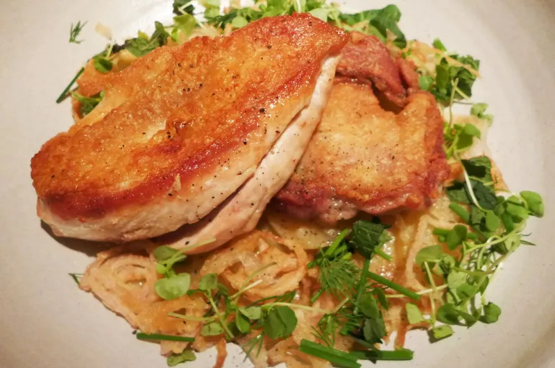 Chicken Paillard with Arugula JoJo by Jean-Georges