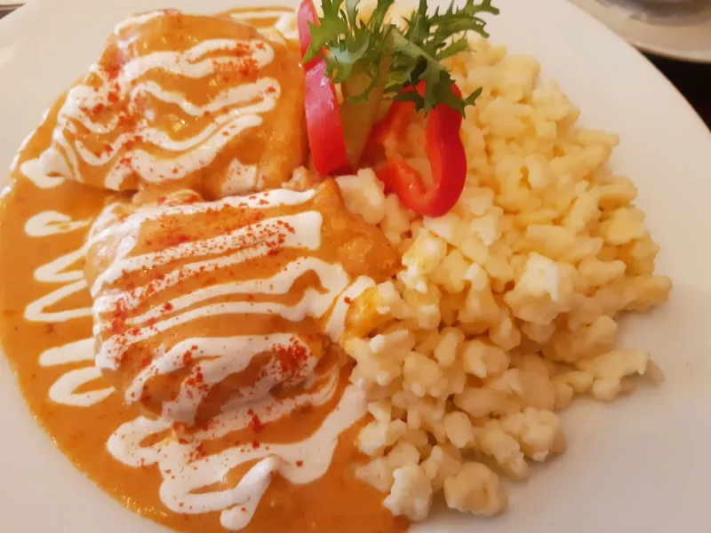 Chicken Paprikash Budapest cafe