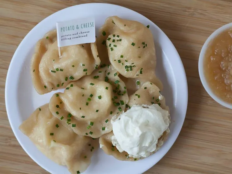 Pierogies stuffed with potato and cheese Baba's Pierogies