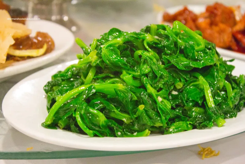 Stir Fried Pea Shoots with Garlic Hunan Delight Matsuya