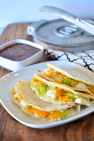 Quesadilla de Flor de Calabaza Oaxaca Taqueria