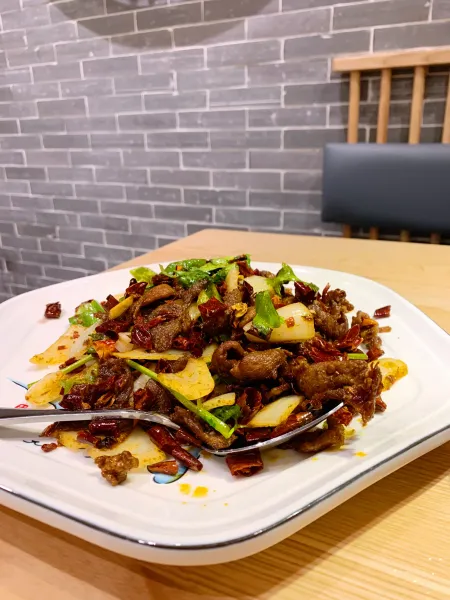 Shredded Pork with Fresh Hand-Pulled Noodles Jiang's Kitchen 疆湖