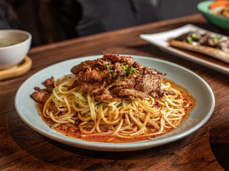 Sliced Noodles with Pork Jiang's Kitchen 疆湖