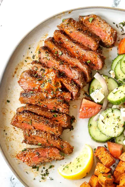 New York Strip Steak Flame