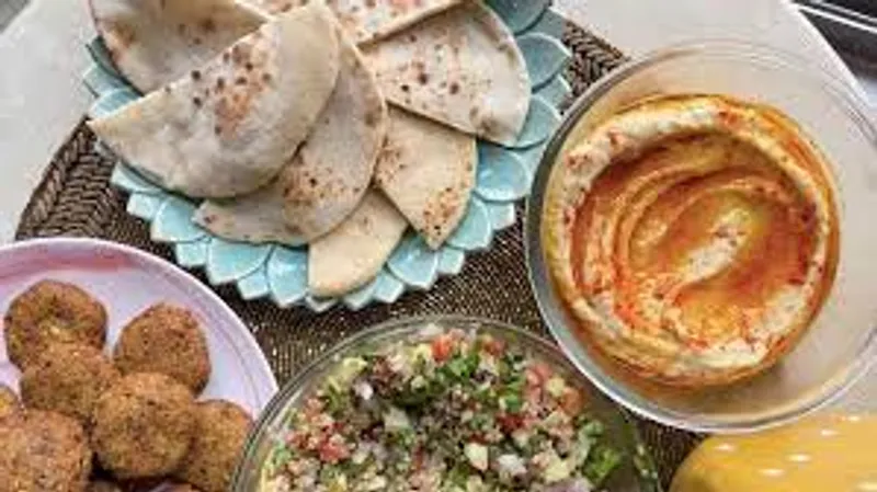 Baba Ganoush with Pita Operation: Falafel