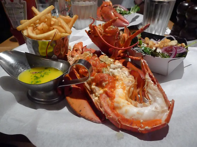 Steamed Lobster Burger & Lobster Bryant Park