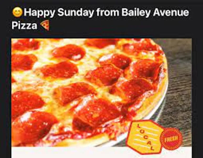 Pepperoni Pizza Bailey Avenue Pizza