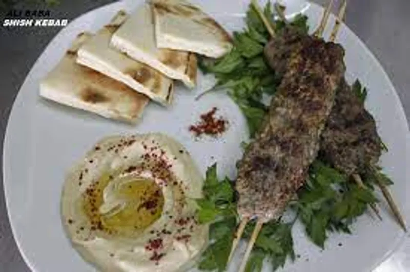 Hummus with Pita Alibaba Kebab