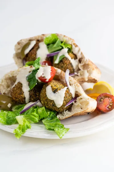 Falafel Plate Pita Gourmet