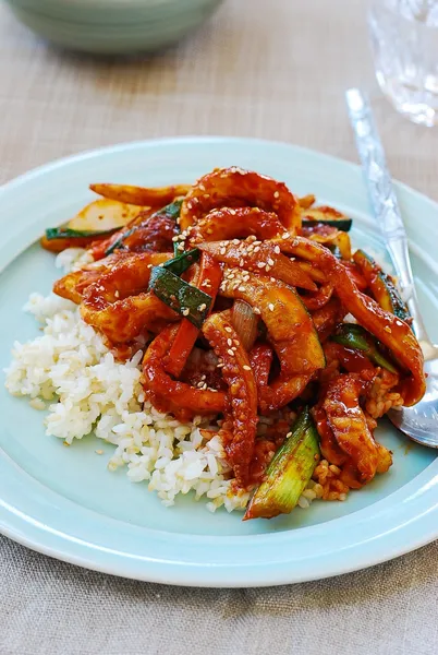 Jeyuk Bokkeum (Spicy Stir-Fried Pork) Bonchon Bayside