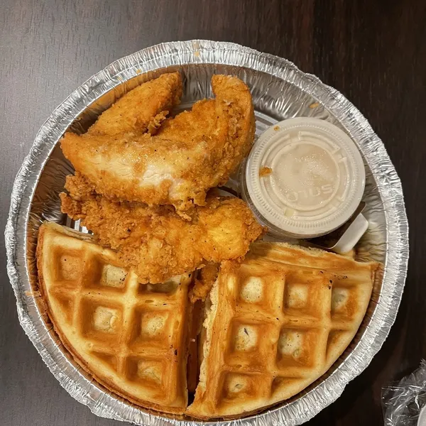 Chicken and Waffles Underhill Cafe Brooklyn