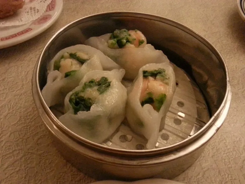 Shrimp and Snow Pea Leaves Dumplings Beijing Dumpling House