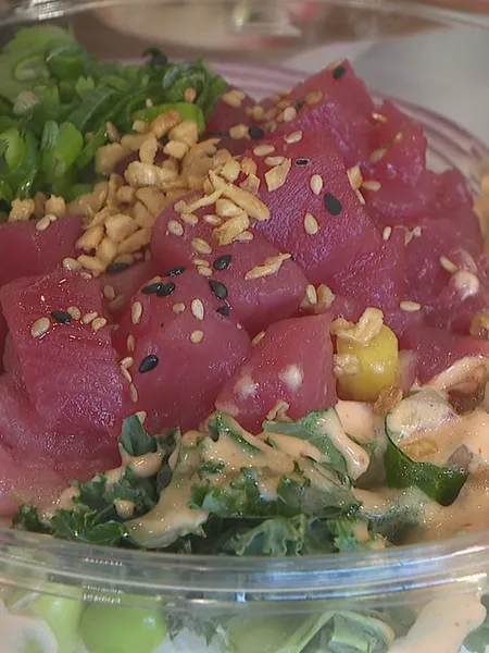 Ahi Poke Bowl Blue Taro