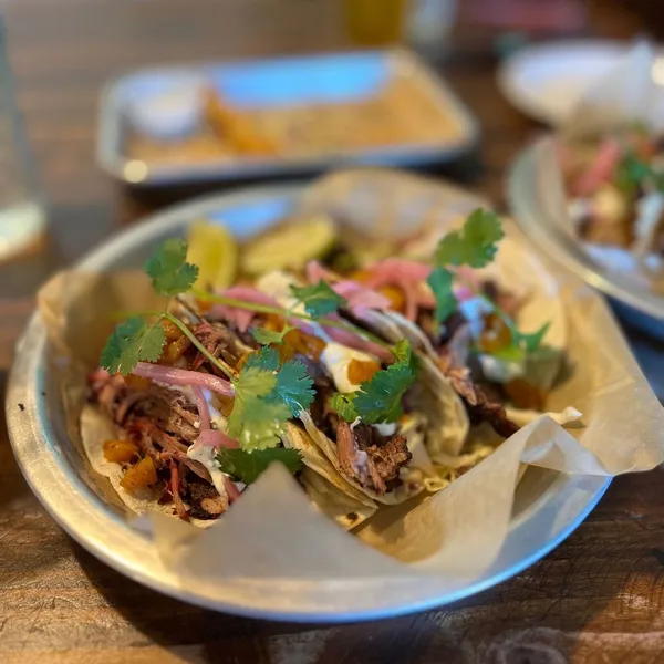 Kalua Pork Tacos Blue Taro