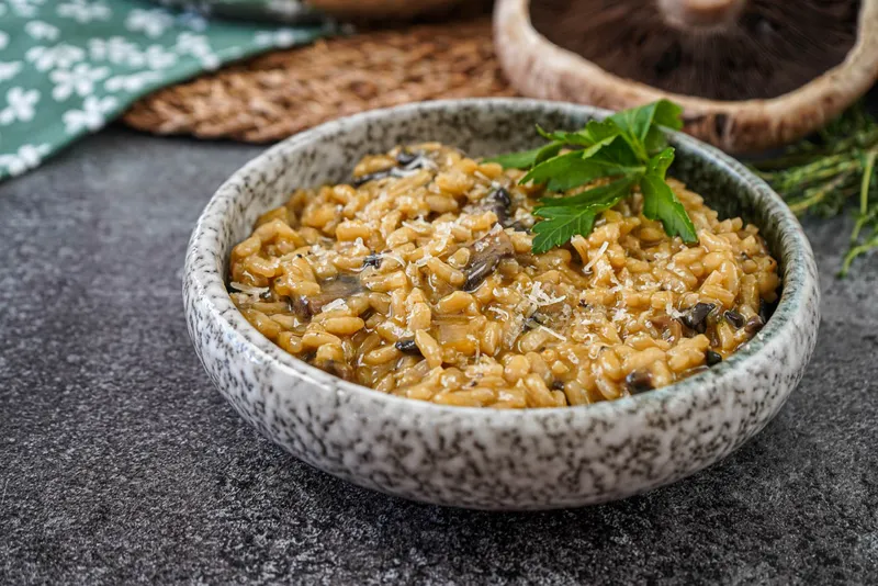 Portobello Mushroom Risotto Cedar