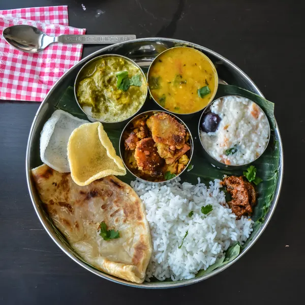 Palak Paneer Thali of India