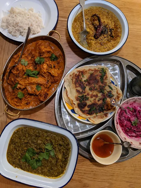 Saag Aloo Thali of India