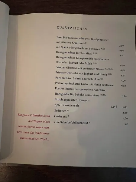 menu 1 of Speisekammer