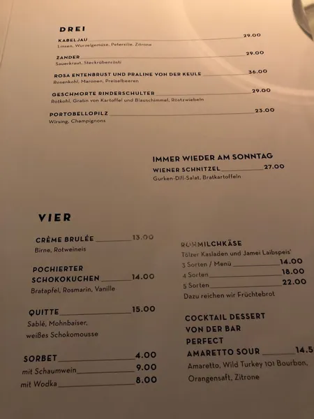 menu 0 of Witwenball Küche & Wein