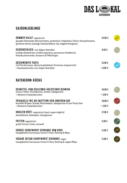 menu 1 of RATSHERRN - DAS LOKAL