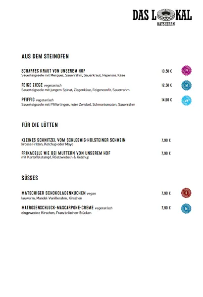 menu 2 of RATSHERRN - DAS LOKAL