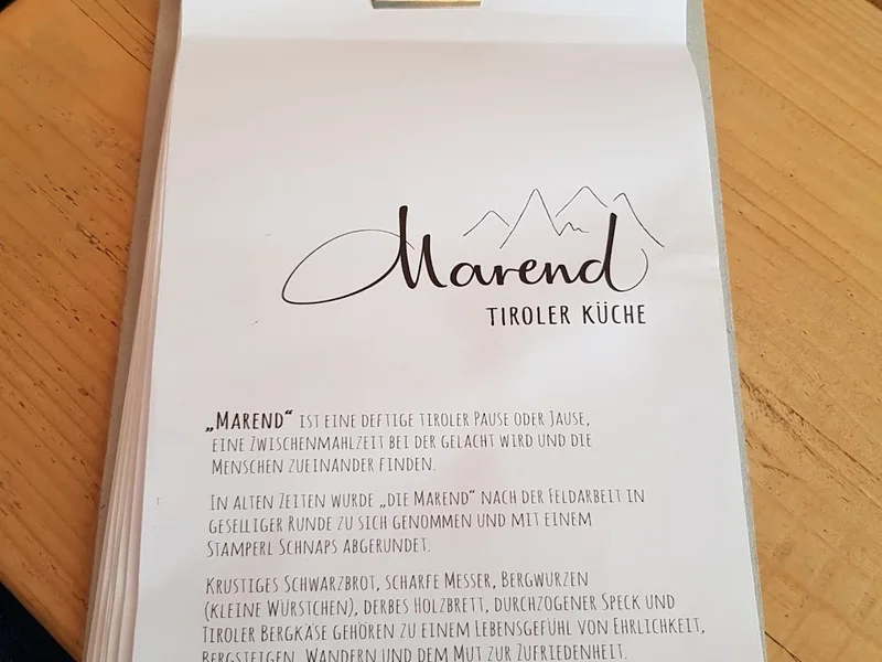 menu 0 of Marend Tioler Küche Eimsbüttel