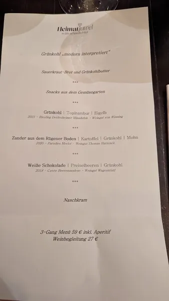 menu 0 of Heimatjuwel