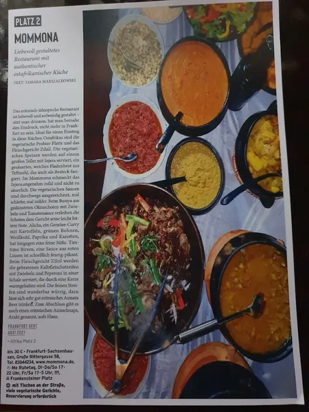 menu 2 of Mommona African Restaurant