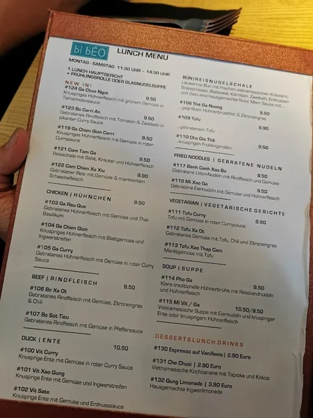 menu 0 of Restaurant Bi Béo