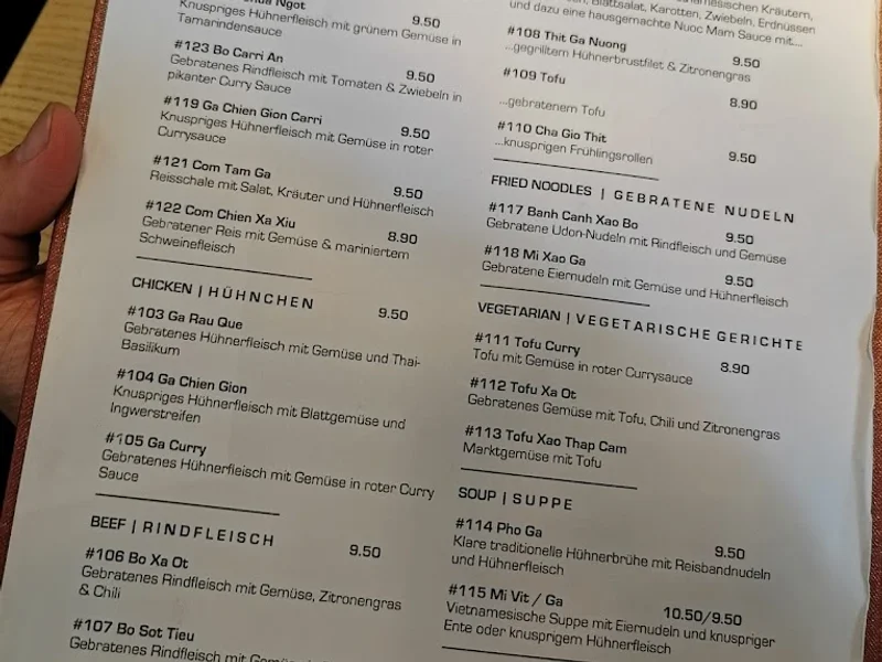 menu 0 of Restaurant Bi Béo